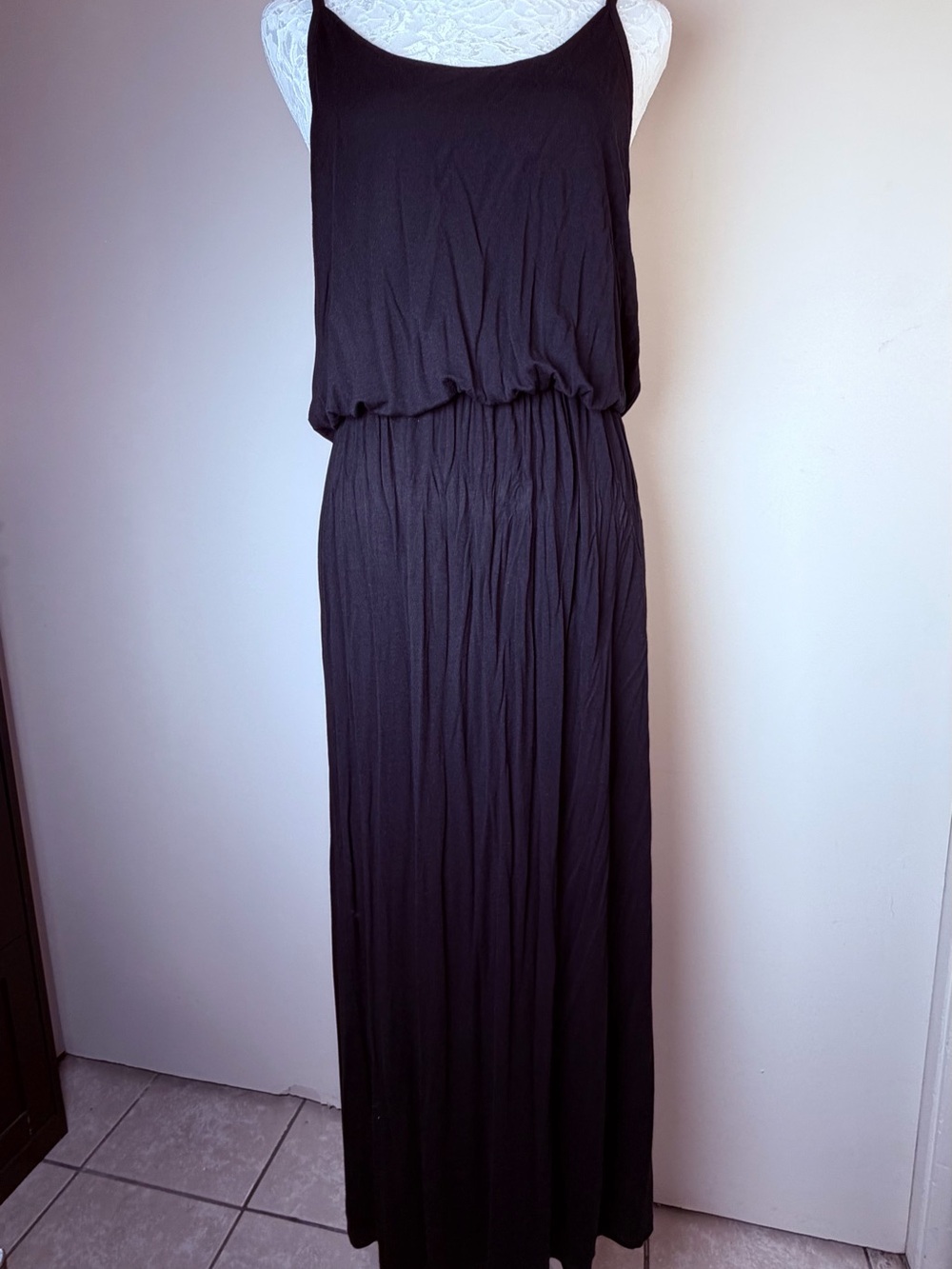 Olivia Rae Black Sleeveless Blouson Maxi Dress